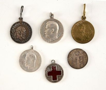 EMPIRE DE RUSSIE.
Ensemble de 5 médailles...