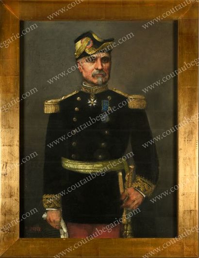 DREUX A. ÉCOLE FRANÇAISE DU DÈBUT DU XXe SIÈCLE. Portrait d'un officier de la marine...
