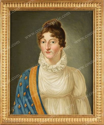 École française du XIXe siècle. Portrait de la princesse Marie-Thérèse de France,...