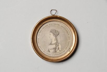 null Marie-Louise, impératrice des Français (1791-1847 Médaillon à suspendre contenant...