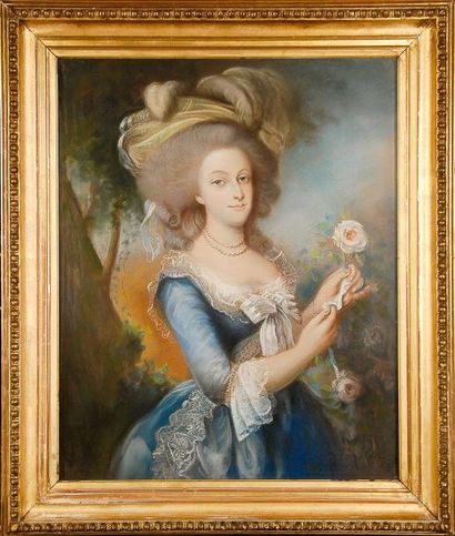 null Marie-Antoinette, archiduchesse d'Autriche (1755-1793). Pastel d'après le célèbre...
