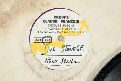 null FRANÇOIS, CLAUDE 1 maquette sur disque 25 cm acétate épais - Groupe Claude François/Disques...