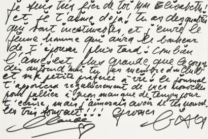 null FRANÇOIS, CLAUDE 1 carte de correspondance manuscrite de Claude François, adressé...
