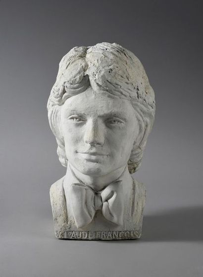 null FRANÇOIS, CLAUDE 1 buste en plâtre du chanteur Claude François, édité à 100...