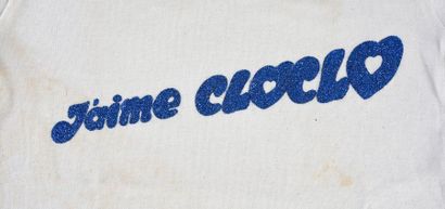 null FRANÇOIS, CLAUDE 1 t-Shirt «J'aime Cloclo» édité en version paillettes, en juin...