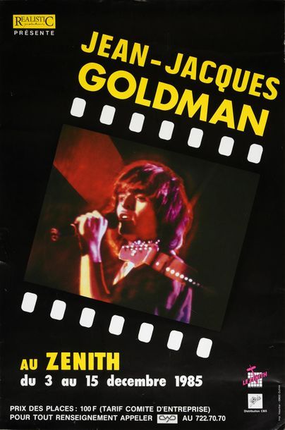 null GOLDMAN, JEAN-JACQUES Auteur, compositeur et interprète1 affichette originale...