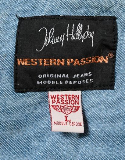 null HALLYDAY, JOHNNY 1 gilet en jean, de marque «Johnny Hallyday - Western Passion»...