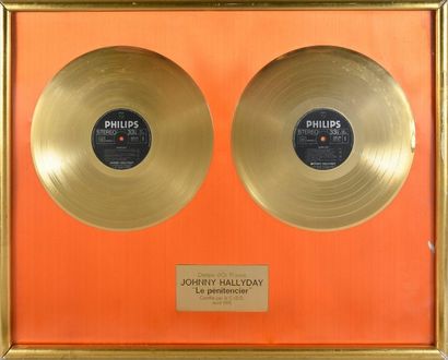 null HALLYDAY, JOHNNY 1 double disque d'or France de Johnny Hallyday pour la compilation...
