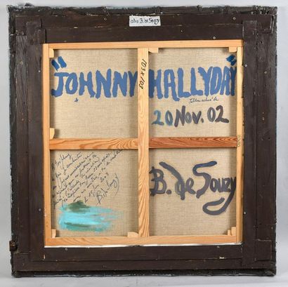 null HALLYDAY, JOHNNY 1 tableau représentant le chanteur Johnny Hallyday par Bernard...