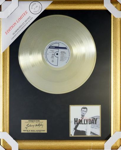 null HALLYDAY, JOHNNY 1 disque d'or Johnny Hallyday pour l'album 33 tours «Rock'n'Roll...
