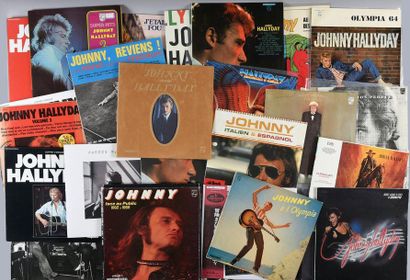 null HALLYDAY, JOHNNY 1 lot de 148 disques 33 tours de Johnny Hallyday des années...