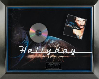 null HALLYDAY, JOHNNY 1 disque de diamant original de l'album «Sang pour sang», Certifié...