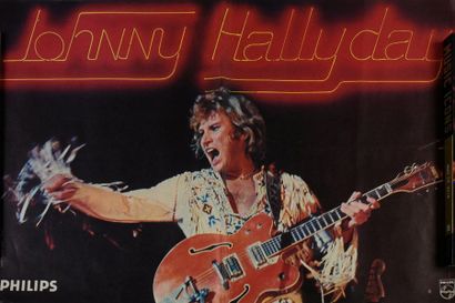 null HALLYDAY, JOHNNY 1 affiche originale de concert (années 1979). On y joint, 1...