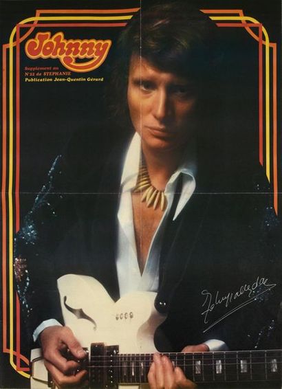 null HALLYDAY, JOHNNY 1 affiche originale de concert (années 1979). On y joint, 1...
