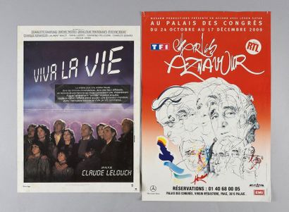 null AZNAVOUR, CHARLES 1 lot de 32 affiches dans un lutin, au format 40 x 60 et 70...