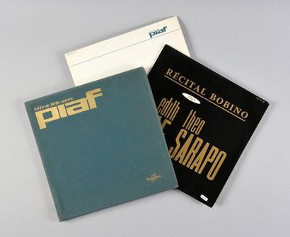 null PIAF, ÉDITH 1 coffret 2 disques, 33 tours originaux «Édith Piaf & Théo Sarapo»....