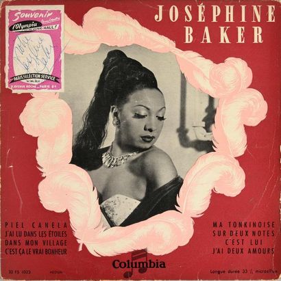 null BAKER, JOSÉPHINE (1906-1975) 
Chanteuse, danseuse et meneuse de revue 1 disque...