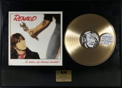 null RENAUD 1 disque d'or de Renaud pour l'album «Le retour de Gérard Lambert». Remis...