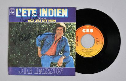 null DASSIN, JOE 1 disque vinyle 45 tours dédicacé par Joe Dassin. Il s'agit de la...