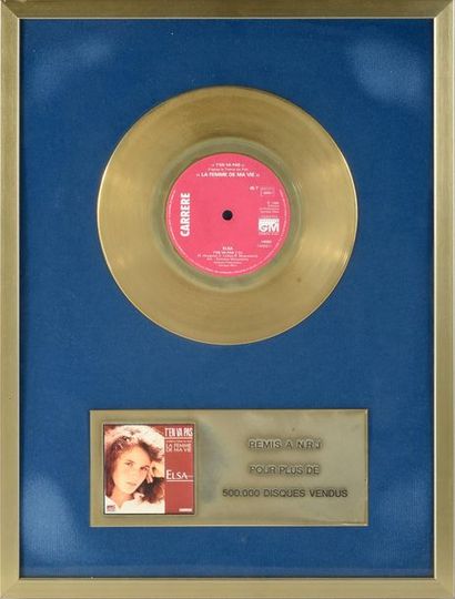 null ELSA chanteuse, interprète
Son premier disque d'or de la chanson «T'en va pas»,...