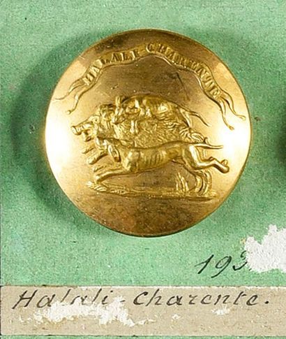 null Bouton de tenue de la Vénerie Charentaise (1840-1890) 1er mod.