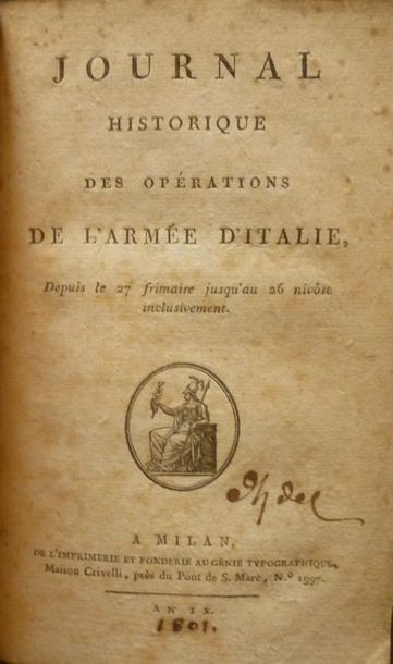 null Ens. de 3 ouvrages - OUDINOT, général
Journal historique des opérations de l'armée...