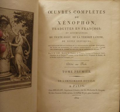 XENOPHON Œuvres complètes trad. en Français par J.B. Gail, avec le texte grec et...