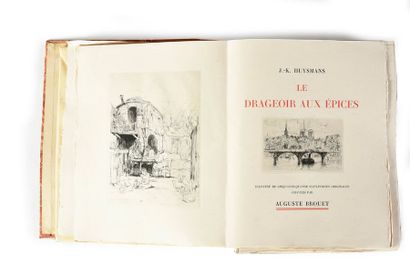 HUYSMANS Drageoir aux épices illustré par Auguste Brouet.P., Les graveurs modernes...