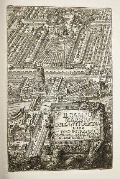 PIRANESI (G. B.). Campus Martius
Antiquae Urbis Romae. Rome,G.B. Piranesi, 1762;...