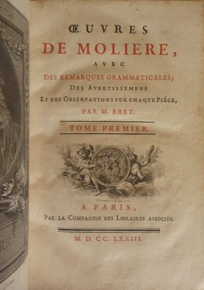 MOLIERE Œuvres complètes
P., Compagnie des Libraires Associés, 1773. 6 vols in-8,...