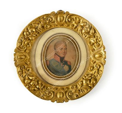 Ecole russe du XIXe siecle. Portrait de l'empereur Alexandre Ier de Russie (1777-1825).
Gravure...