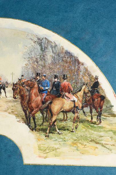 Olivier de PENNE (1831 - 1897) Le départ de la chasse au Rallye Bonnelle.
Projet...