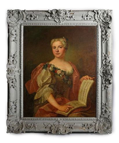 Ecole française du XVIIIè Portrait de femme solfiant huile sur toile.
93 x 73 cm
Cadre...