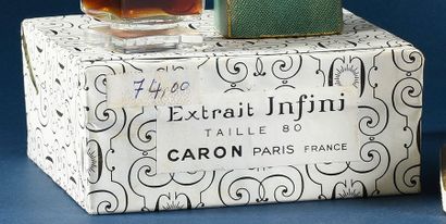 Caron «Infini» - (années 1950)
Flacon d'extrait scellé avec PdO dans son coffret...
