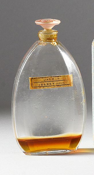 Isabey «Jasmin» - (années 1920)
Flacon en verre incolore pressé moulé de section...