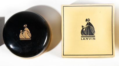 Lanvin parfums - (années 1950) 2 boites de poudre cylindriques forme tambour en carton...
