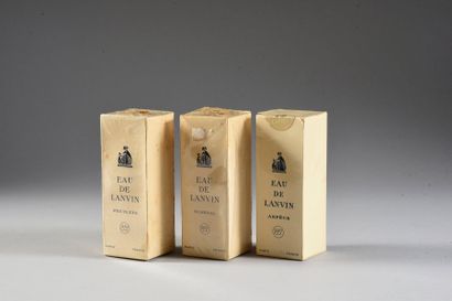 Lanvin parfums - (années 1950) Série de 3 flacons «eau de Lanvin - Arpège - Prétexte...