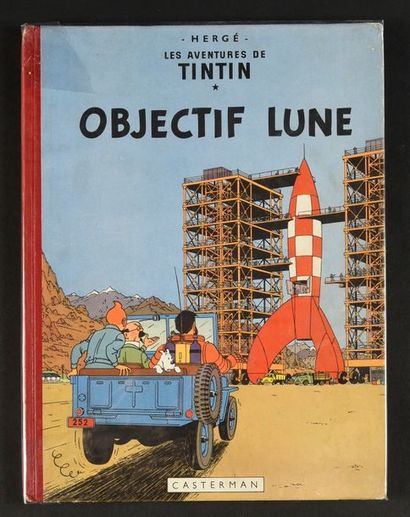 HERGÉ TINTIN 16.
OBJECTIF LUNE. EO B8. 1953.EO Edition originale belge. TTBE.
Plats...