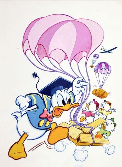 DISNEY (Studios) DONALD, RIRI, FIFI ET LOULOU Illustration de couverture pour le...