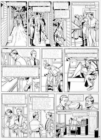 JUILLARD, ANDRE (1948) BLAKE ET MORTIMER. LE BATON DE PLUTARQUE.
Encre de Chine pour...