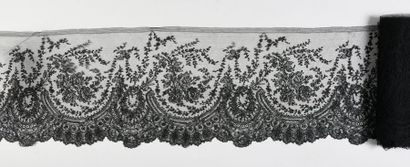 null Volant de crinoline, Chantilly, fuseaux, vers 1860-80.
Long métrage à l'état...