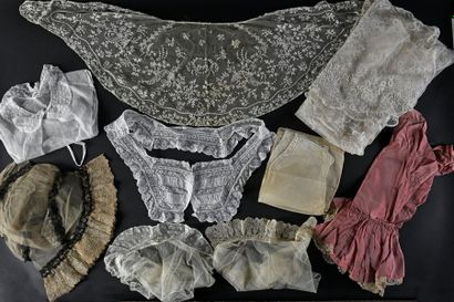 null Accessoires du costume féminin, fin du XIXe siècle.
Trois paires de manches...