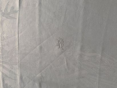 null Service de table, deux nappes et onze serviettes, fin du XIXème siècle.
Deux...