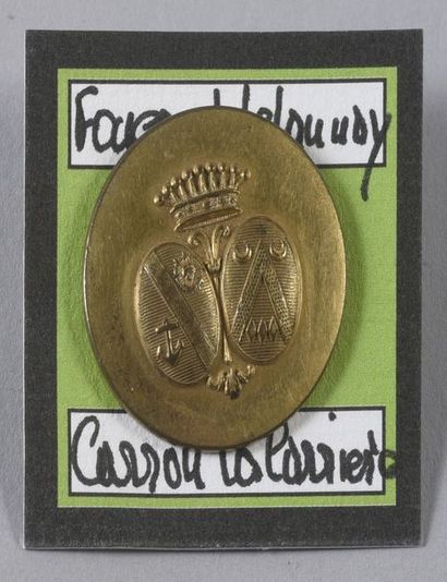 null FOUCAULD de LAUNAY / CARRON de LAUNAY

Flat button, golden. Perrin n°1392

