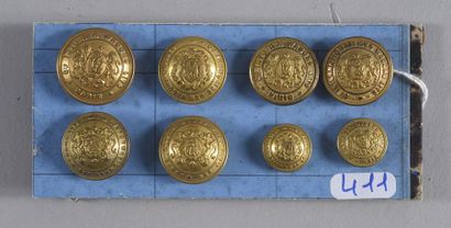 null Inter Wagon Sleeping Car Company. Paris. 8 buttons, gold.