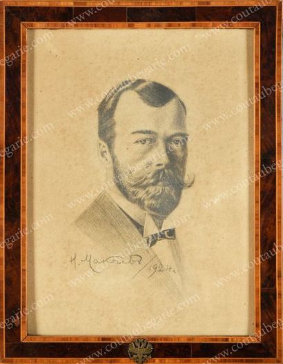 MAKEÏEFF Nicolas Vassilievitch (1887-1975) Portrait du tsar Nicolas II de Russie...