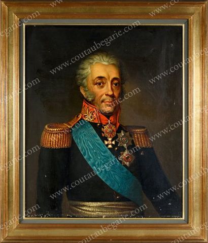 École RUSSE du XIXe siècle Portrait du prince Dimitri Ivanovitch
Lobanov-Rostovsky...