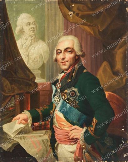 ÉCOLE RUSSE DU DÉBUT DU XXE SIÈCLE Portrait du comte Gregory Gregorievitch Koushelev...
