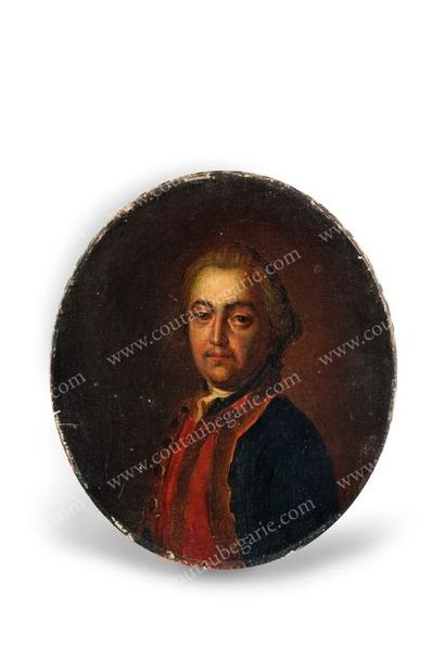 École RUSSE du XIXe siècle Portrait du prince Ivan Ivanovitch Lobanov-Rostovsky (1731-1791).
Huile...