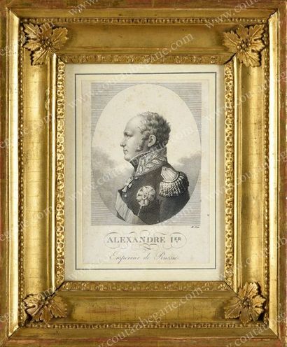 ÉCOLE ÉTRANGÈRE DU XIXe SIÈCLE - DIEN M. F. * Portrait de profil de l'empereur Alexandre...